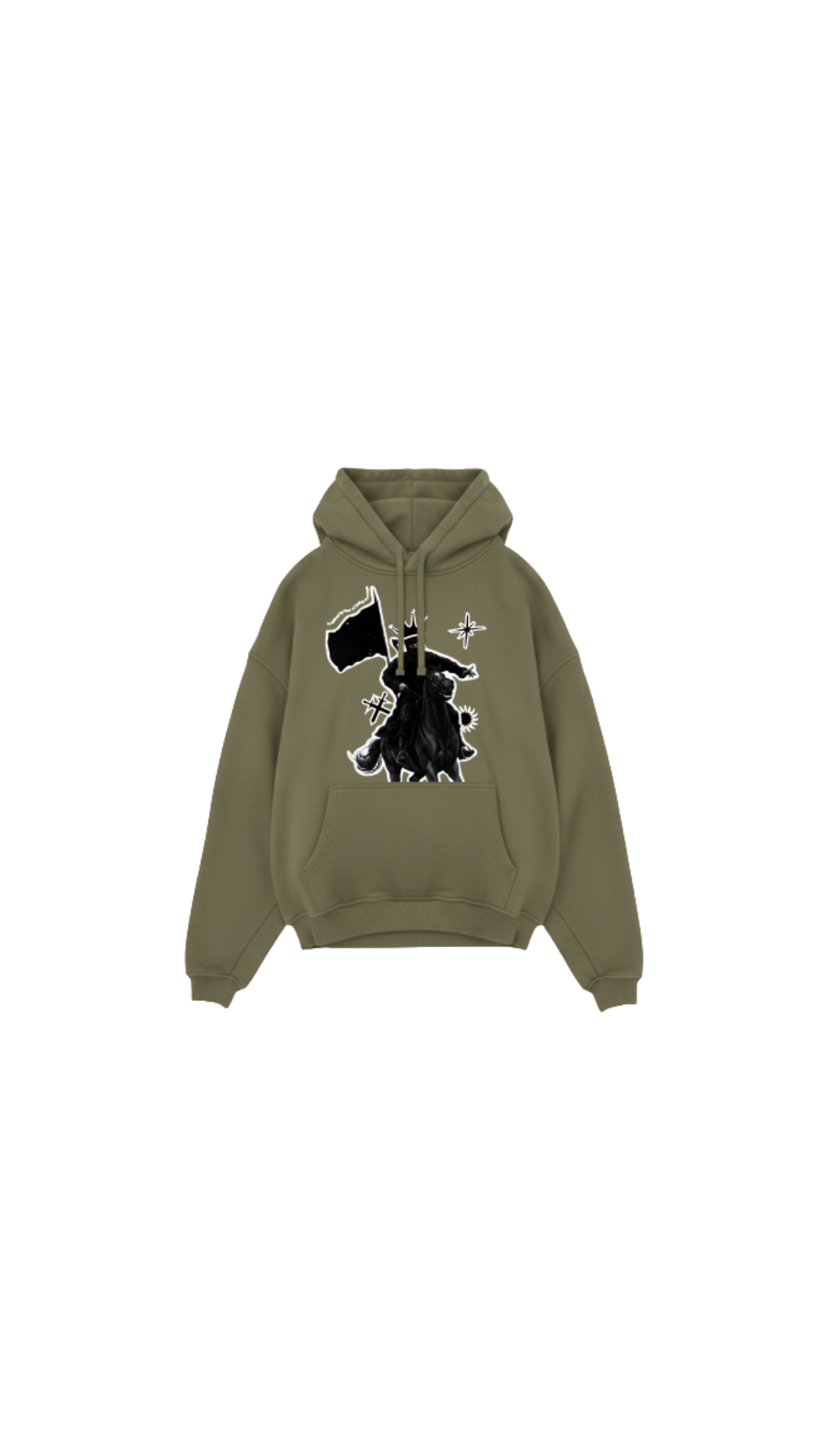 Hoodie ‘EL JINETE’ color verde militar