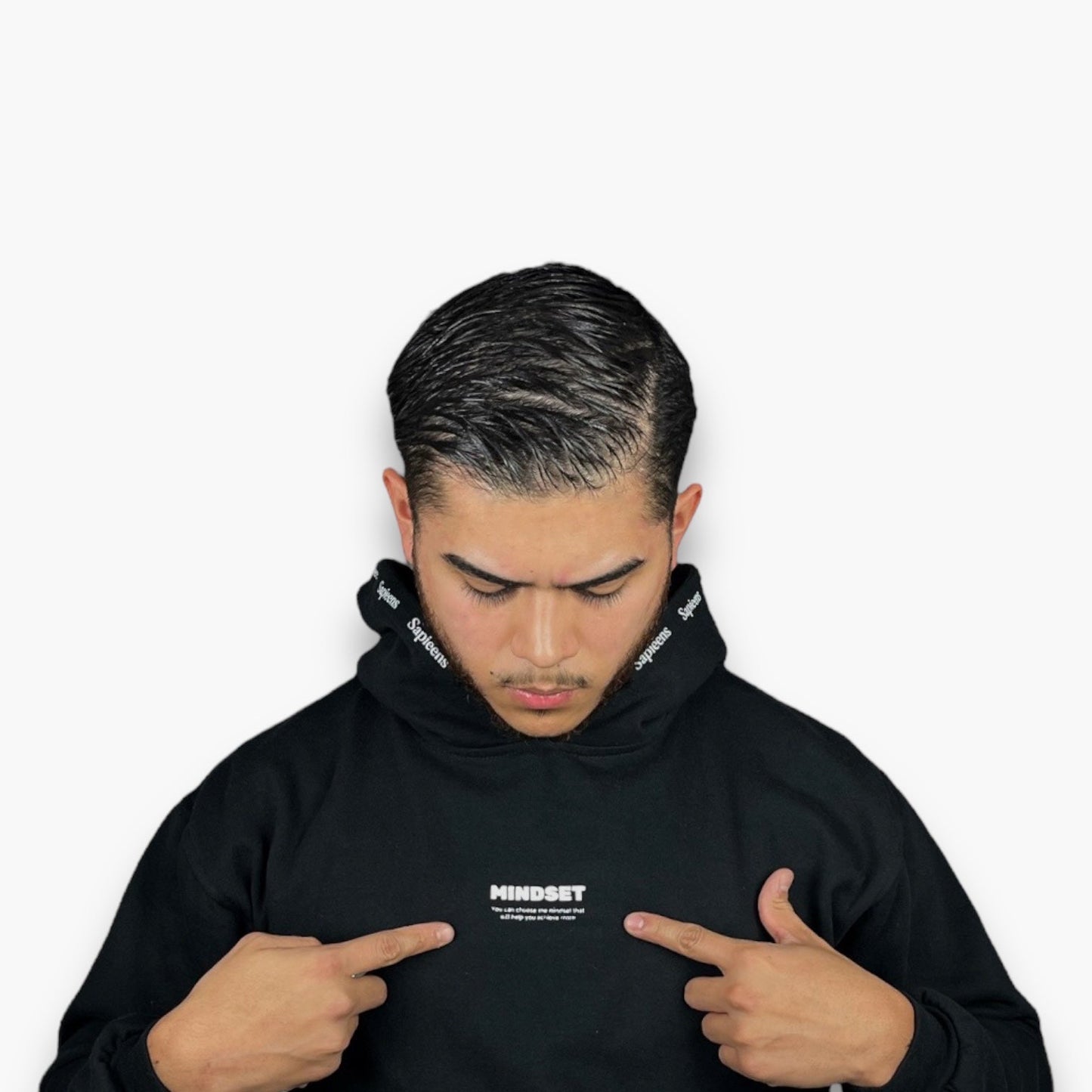 Hoodie Oversize Afelpada Color Negro - Unisex - Sapieens