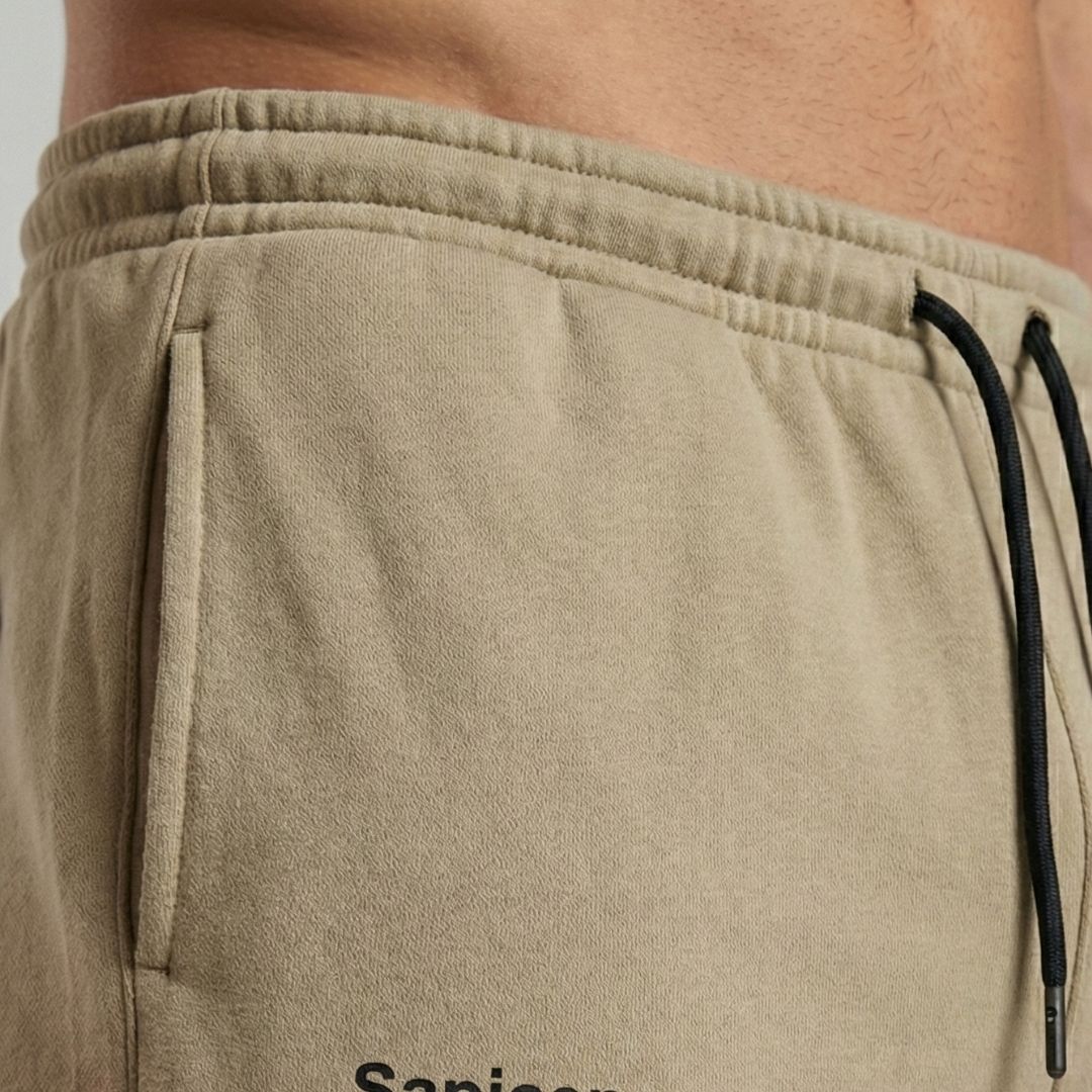 Jogger 'MONOGRAM' Premium Heavyweight Beige | Relaxed-fit