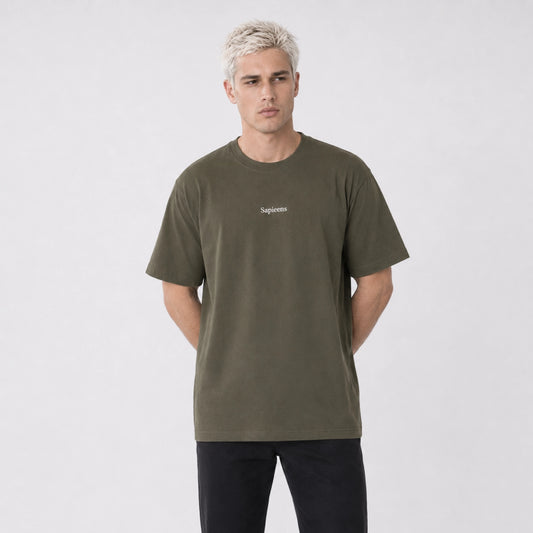 Playera Oversize BASIC Olivo