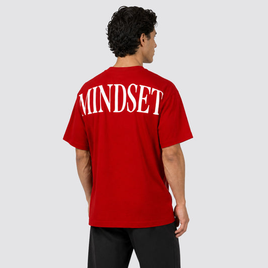 Playera oversize 'MINDSET' Roja
