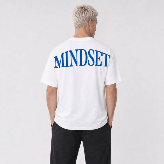 Playera oversize 'MINDSET' Blanca