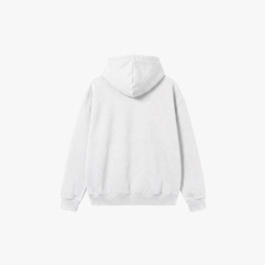 Zipper Hoodie 'Sapieens' Blanca | Corte Relajado y Tacto Suave