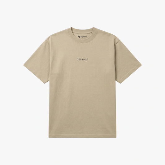 Playera Oversize 'Blessed' Beige