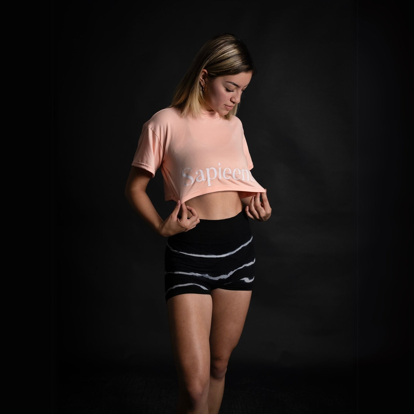 Gym Crop Top "Athlete" Color Durazno