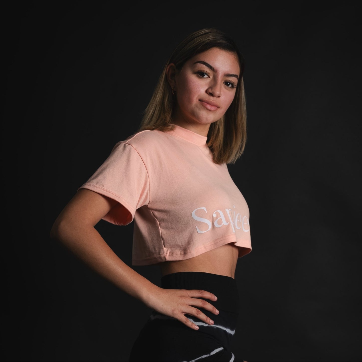 Gym Crop Top "Athlete" Color Durazno
