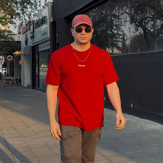 Playera Oversize BASIC Color Rojo