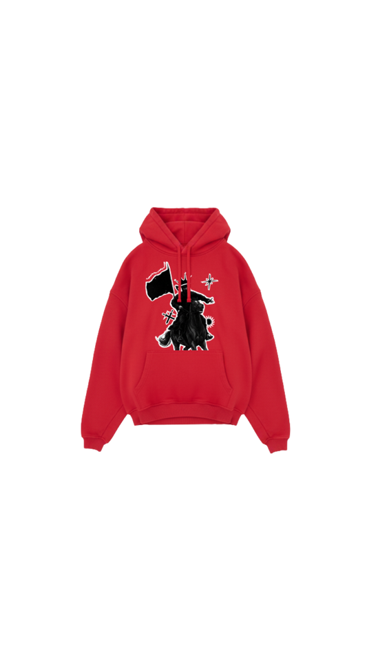 Hoodie ‘EL JINETE’ color rojo