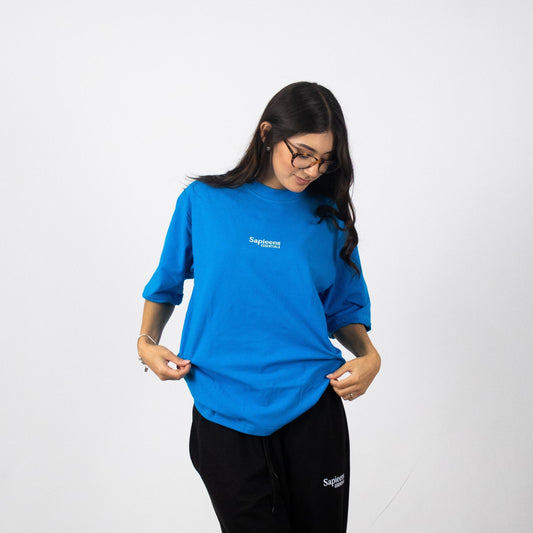 Playera Oversize "Essential" Color Azul Francia