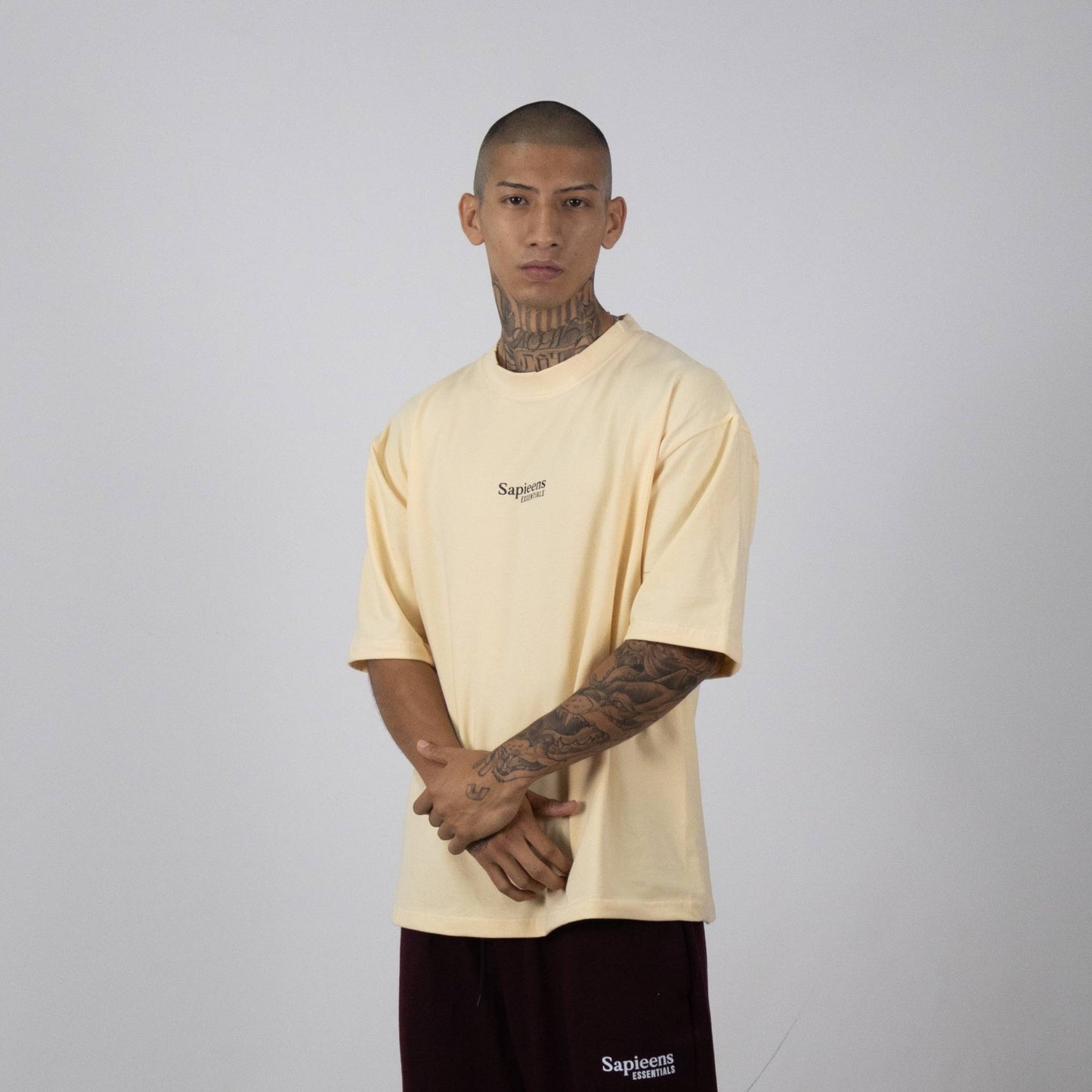 Playera Oversize "Essential" Color Hueso