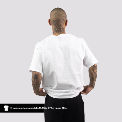 Playera Oversize 'VENI VIDI VICI' Color Blanco