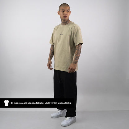 Playera Oversize 'Blessed' Color Beige
