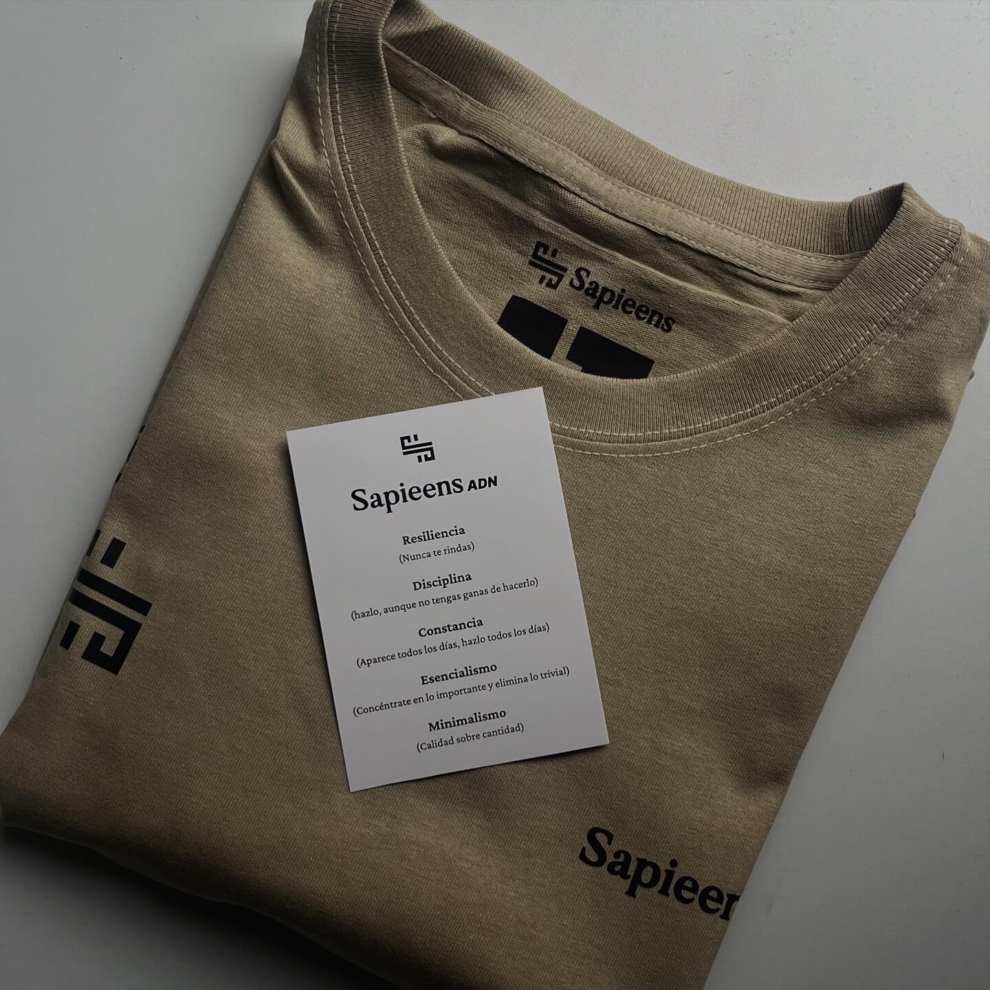 Playera Oversize 'Sapieens Club' Beige