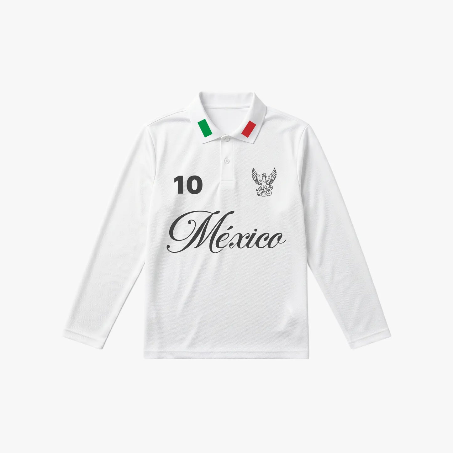 MÉXICO Polo manga larga (blanca)