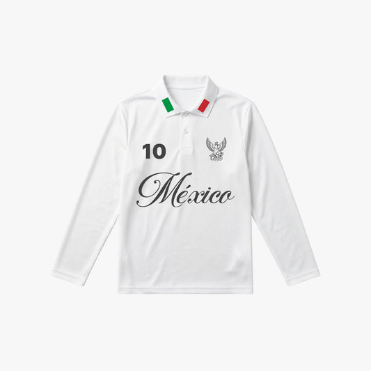 MÉXICO Polo manga larga (blanca)