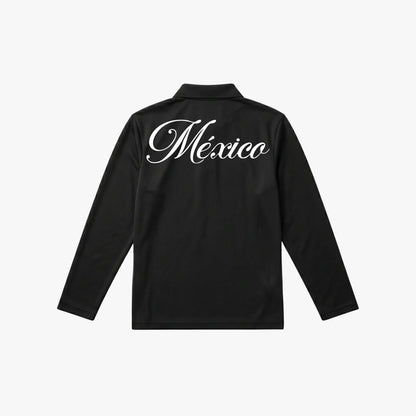 MÉXICO Polo manga larga (negra)