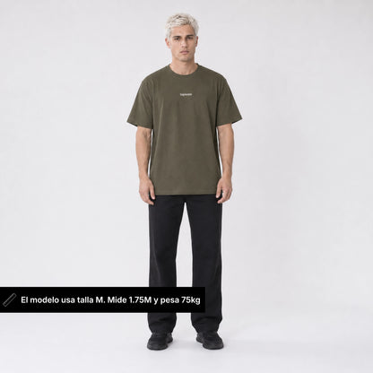 Playera Oversize BASIC Olivo