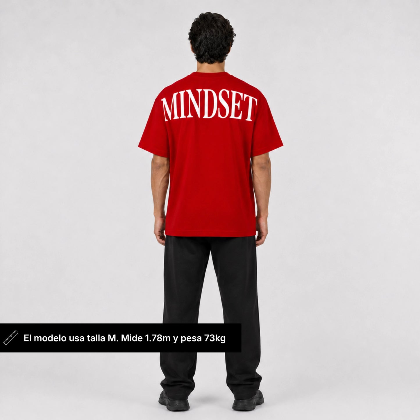 Playera oversize 'MINDSET' Roja