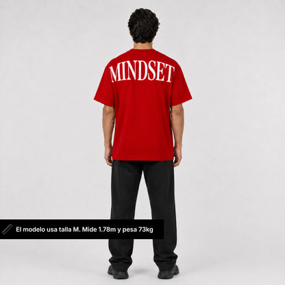 Playera oversize 'MINDSET' Roja