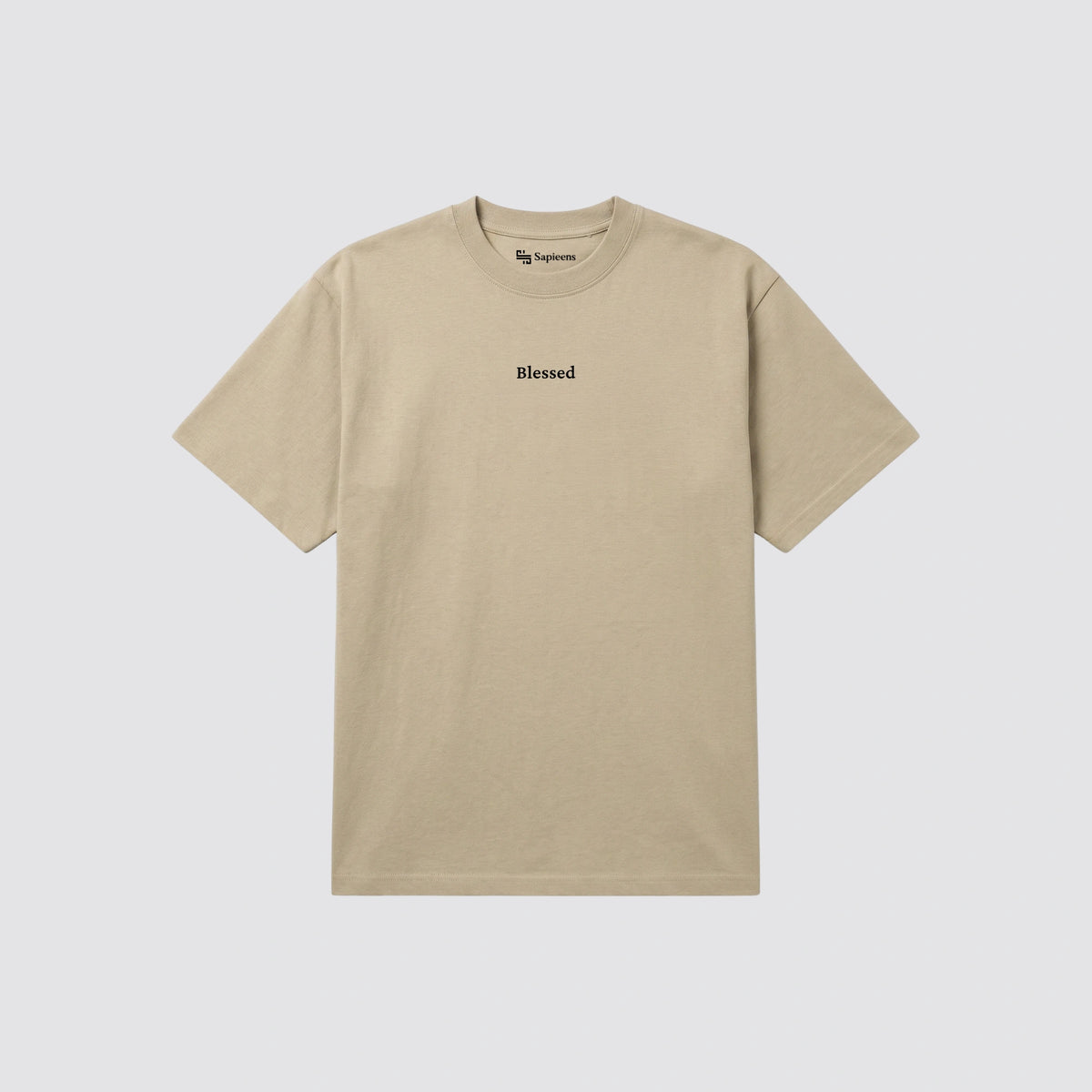 Playera Oversize 'Blessed' Beige
