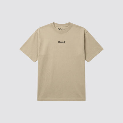 Playera Oversize 'Blessed' Beige