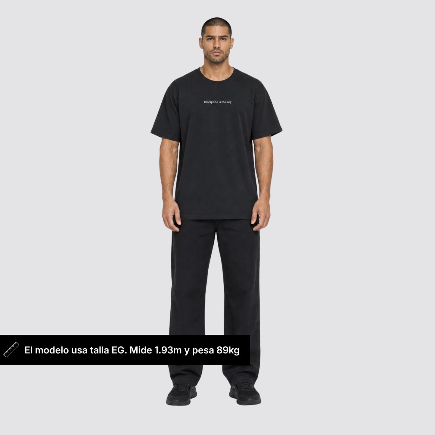 Playera Oversize 'Discipline is the key'