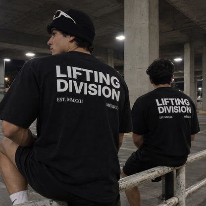 Playera oversize TRAINING DIV • Negra