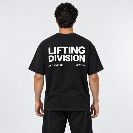 Playera oversize LIFTING DIV | Negra