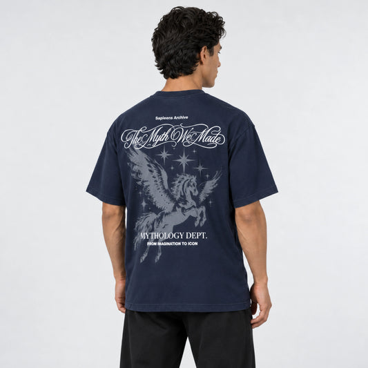 Playera oversize LEYENDA | Marino