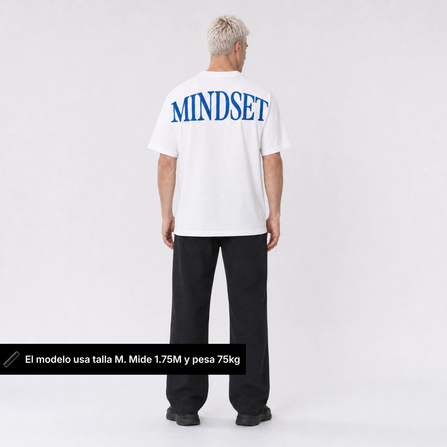 Playera oversize 'MINDSET' Blanca