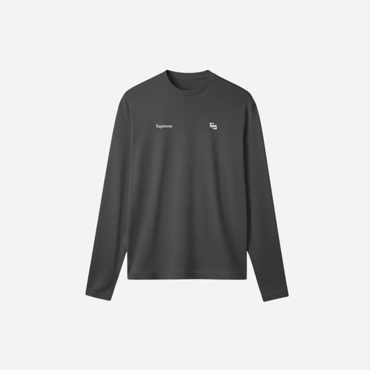 Playera manga larga TRAINING: Acero