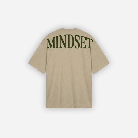 Playera oversize 'MINDSET' Beige