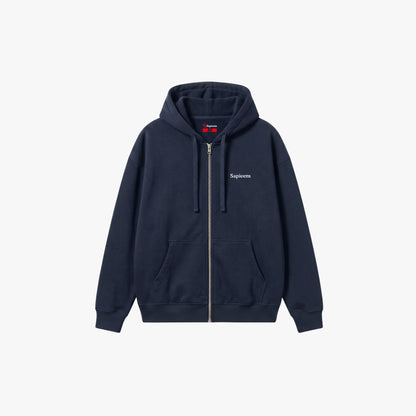 Zipper Hoodie 'Sapieens' Marino | Corte Relajado y Tacto Suave