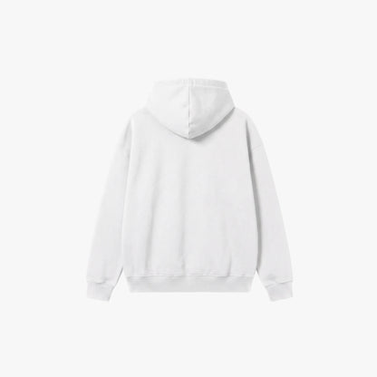 Zipper Hoodie 'Sapieens' Blanca | Corte Relajado y Tacto Suave