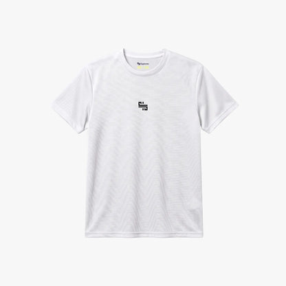 Training Tee 'MONOGRAM' Blanca | Ajuste pecho-brazo | Tela Sport-Dry