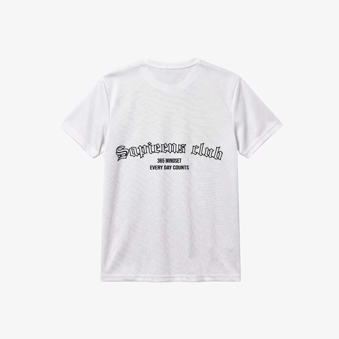 Training Tee 'Sapieens Club' Blanca | Ajuste pecho-brazo | Tela Sport-Dry