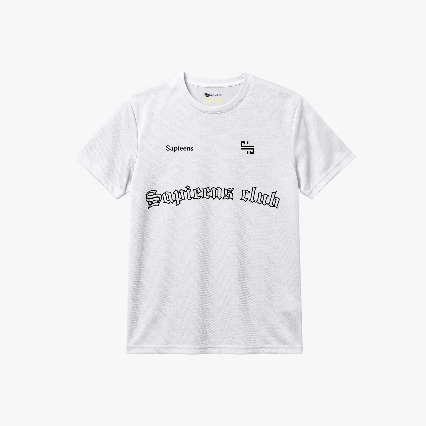 Training Tee 'Sapieens Club' Blanca | Ajuste pecho-brazo | Tela Sport-Dry
