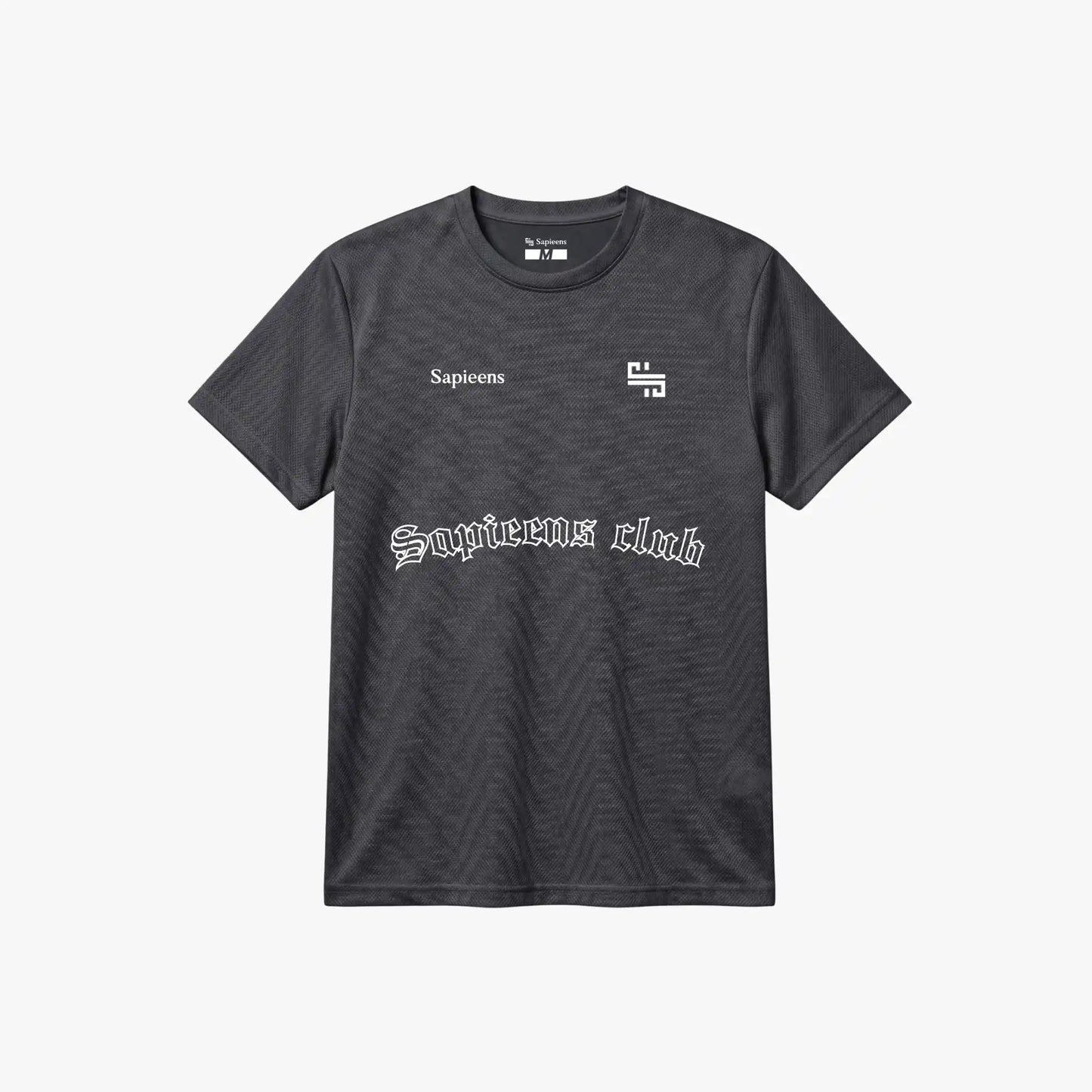 Training Tee 'Sapieens Club' Gris | Ajuste pecho-brazo | Tela Sport-Dry